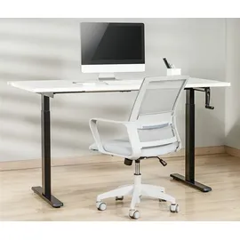 Logilink EO0048 - Manuell verstellbares Sitz-/Steh-Schreibtischgestell, 2-facher Teleskopauszug