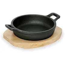 Was Germany Servierpfanne mit Holzuntersetzer, 10 cm