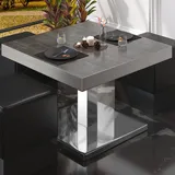 GGM Möbel Bistro Loungetisch 70 x 70 x 41 cm Wenge/Edelstahl