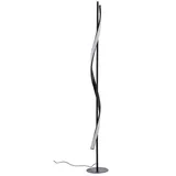 LINDBY Stehlampe Munja dimmbar, schwarz, für Wohn- / Esszimmer, Metall, Modern, LED Stehlampe - cm - 20 cm - 150 cm