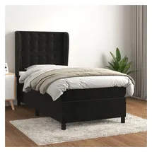 vidaXL Boxspringbett 100 x 200 cm Schwarz