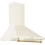 Klarstein Dunstabzugshaube 60cm, Abluft-Dunstabzugshaube mit LEDs, Leistungsstarke Abzugshaube Leise, 591,5 m3/h Luftstrom, Wandhaube mit Aluminiu... - Beige