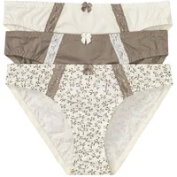bonprix Slip 3 St. Braun 40/42