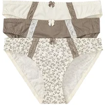 bonprix Slip 3 St. Braun 40/42