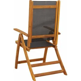 vidaXL Gartenstuhl 57,5 x 72 x 109 cm schwarz 2 St.