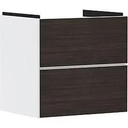 hansgrohe Xevolos E Waschtischunterschrank 54175730 580x555x475mm, 2 Schubladen, mattweiß, Eiche dunkel