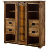 MASSIVMOEBEL24.DE Highboard 142 x 147 x 45 cm Mango / Altholz