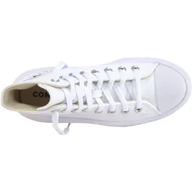 Converse CHUCK TAYLOR ALL STAR MOVE PLATFORM LEATHER Sneaker Weiß/Schwarz/Weiß, 37.5 EU - 37.5 EU