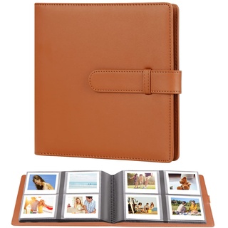 288 Taschen Fotoalbum für Fujifilm Instax Square SQ1/SQ6/SQ10/SQ20/SQ40 Kamera, Kodak Mini Shot 3 Square, Mini Shot 3 Square Drucker, Album für Instax Square Foto (Brown)