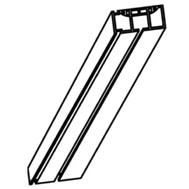 GARDUNA Gardinenstange Kunststoff Gardinenschiene |1-läufig 60cm - Weiß
