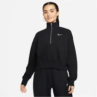 Nike Sportswear Phoenix Fleece Kurz-Sweatshirt Damen Black/Sail L