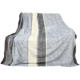 Bestlivings Flanell Kuscheldecke Soft Touch 130 x 170 Bella Casa Hellgrau Ranke