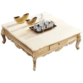 aea Klassischer Couchtisch Gold Holz 140 x 52 cm