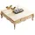 aea Klassischer Couchtisch Gold Holz 140 x 52 cm