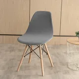 Silbernes Plüsch-sesselbezug – Vollständige Elastische Bezug Für Eames-sessel, Universell Anpassbare Abdeckung, Einheitsfarbe Anthrazitgrau