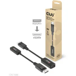 Club 3D Videoadapter - DisplayPort männlich zu HDMI weiblich - 10 cm - aktiv, Su