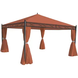 MCW Seitenwand für Pergola Calpe 4 Stück 4 x 4 m Terracotta-Braun
