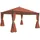 MCW Seitenwand für Pergola Calpe 4 Stück 4 x 4 m Terracotta-Braun