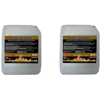 Antiviron Bioethanol 96,6% Premium 1Liter bis 30Liter Ethanol für Tischkamin, Kamin & Gartendeko für Draußen - Rauch- und Rußfrei aus Mais (Bioethanol, 1 x 10Liter)