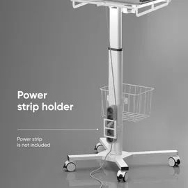 ONKRON Laptoptisch mit Rollen, bis 8 kg Belastung, mobiler Beistelltisch mit Rollen höhenverstellbar, Stehpult Laptop Tisch rollbar, Kleiner Schreibtisch auf Rollen, Stehtisch Büro Weiß LMG30-W