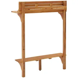 vidaXL Balkon-Stehtisch 90 x 37 x 122,5 cm Braun