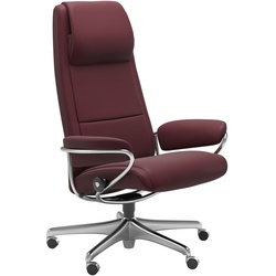 STRESSLESS Bürostuhl Paris Office High Back Leder Rot Batick Bordeaux