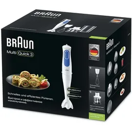 Braun MultiQuick 3 MQ 3025 WH Stabmixer weiß/blau