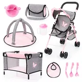 Bayer Design Buggy Set mit Reisebett, Spielbogen und Zubehör NEU