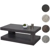Mendler Couchtisch HWC-A32, Wohnzimmertisch, 3D-Struktur, 40x110x60cm MVG-zertifiziert ~ schwarze Eicheoptik