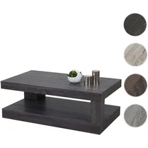 Mendler Couchtisch HWC-A32, Wohnzimmertisch, 3D-Struktur, 40x110x60cm MVG-zertifiziert ~ schwarze Eicheoptik