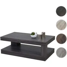 Mendler Couchtisch HWC-A32, Wohnzimmertisch, 3D-Struktur, 40x110x60cm MVG-zertifiziert ~ schwarze Eicheoptik
