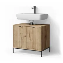 livinity Waschtischunterschrank 2 Türen 70 x 63 x 45,1 cm Braun