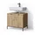 livinity Waschtischunterschrank 2 Türen 70 x 63 x 45,1 cm Braun