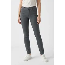wonderjeans Slim-fit-Jeans "Classic", Damen, Gr. 42, Länge 30, grau (dunkelgrau used), Denim/Jeans, Obermaterial: 65% Baumwolle, 29% Polyester, 6% Elasthan, Abriebeffekte, figurbetont knöchellang, Jeans Slim-fit-Jeans, Klassischer gerader Schnitt