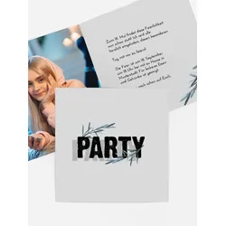 Geburtstagseinladung selbst gestalten mit Spruch und Fotos im Onlinedesigner bei Meine-Kartenmanufaktur.de
