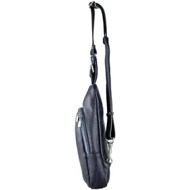 COLLEZIONE ALESSANDRO Brusttasche Betty echtes Leder, viele Fächer von - blau