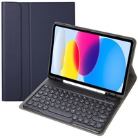 Bueuwe Tastatur Hülle für Samsung Galaxy Tab S6 Lite 10.4" 2022/2020, QWERTY-Englisch-Layout, Schlanke Standabdeckung, Abnehmbare Kabellose Bluetooth-Tastatur,Schwarz