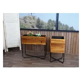 Mendler HWC-L25 2er-Set 40 x 40 x 20 cm Braun