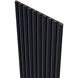 MEBANO. Akustikpaneele Holz 240 x 53 cm, Farbe: Indigo Blau Wandpaneele, Holzpaneele Wand, Moderne Lamellenwand auf Filz, MDF Wandverkleidung