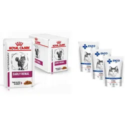 ROYAL CANIN Cat Early Renal 12x85g Sachet + ENZO VET Renal 3x100g