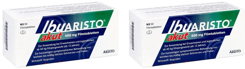 Ibuprofen Ibuaristo akut 400 mg Filmtabletten gegen Schmerzen