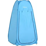 Outsunny Pop-up-duschzelt, Tragbar, Faltbar, Uv-beständig, Mit Tragetasche, Für Strand, Angeln, Wandern, Camping, Baden Im Freien, Blau