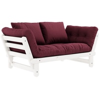 Karup Design, Beat, Schlafsofa, Gestell: Weiß, Matratzen: Bordeaux