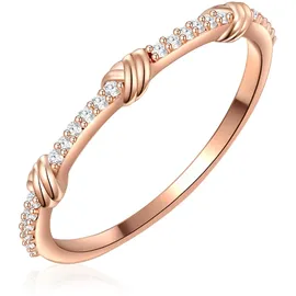 Glanzstücke München Ring aus Sterling Silber mit Zirkonia in roségold | Gr. 54