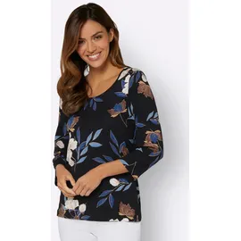 Lady Druck-Shirt Blau 40