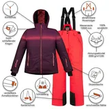 Killtec Skianzug Glenshee Kinderskianzug Mädchen Skijacke lila + Skihose neon orange orange 176