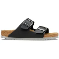 Birkenstock Arizona Birko-flor Narrow Sandalen - Black/Light Gray - EU 36