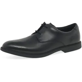 CLARKS Jungen Scala Loop Y Derbys, Schwarz Black Leather Black Leather,38 EU