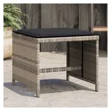 vidaXL Gartenhocker mit Kissen 40 x 40 x 35 cm hellgrau 4 St.