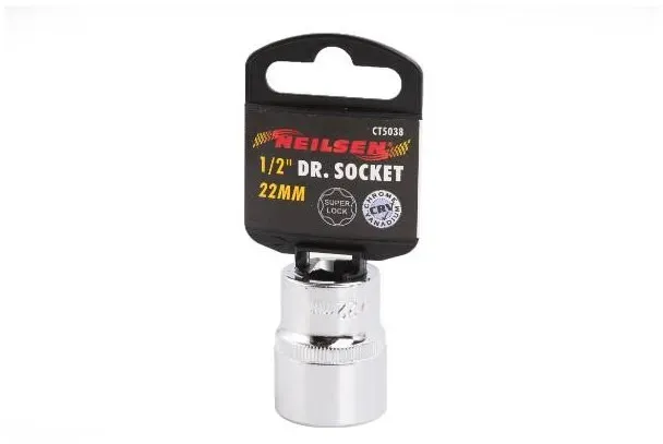 22 mm - Stecknuss Chrom-Vanadium Super Lock für 1/2-Zoll-Antrieb - Neilsen Tools